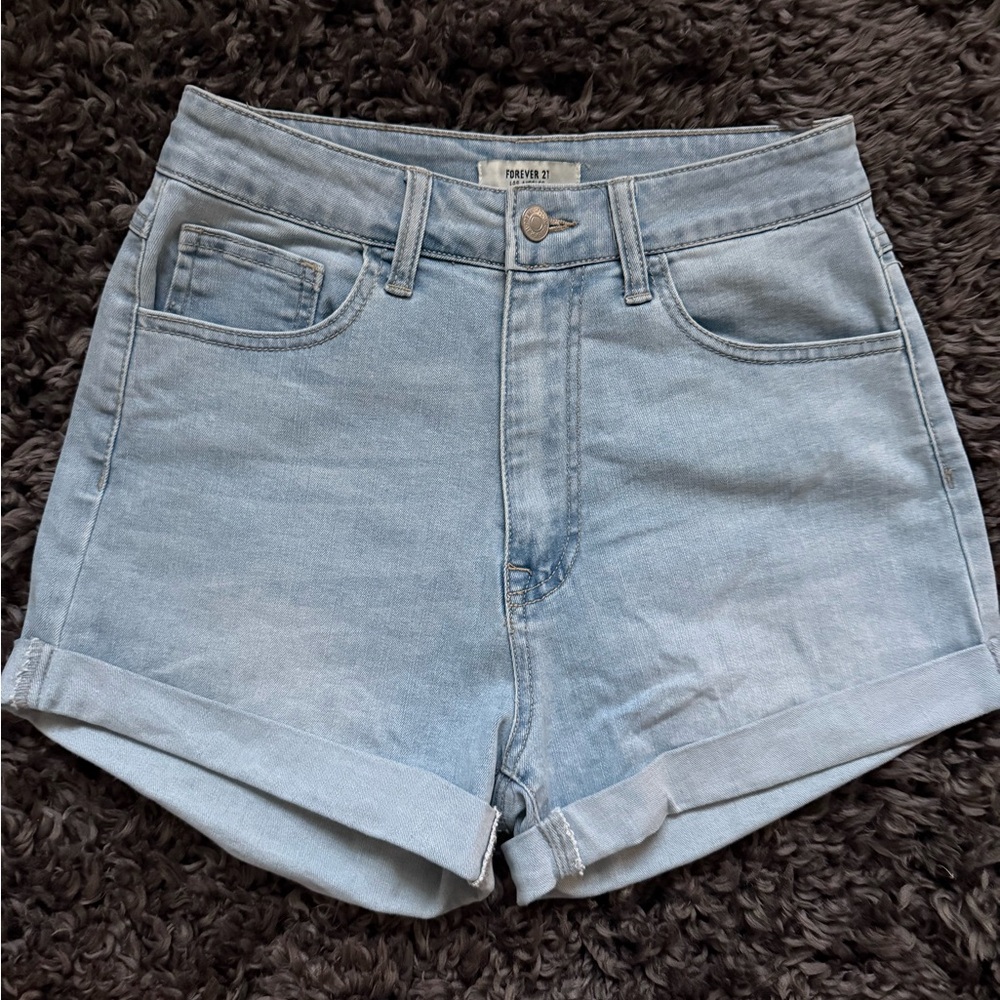 Forever 21 Light Blue Jean Shorts